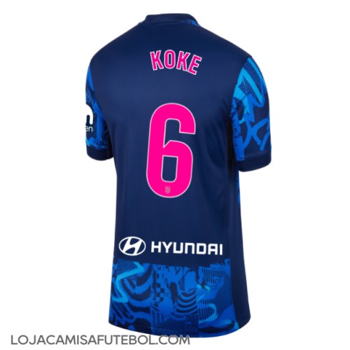 Camisa de Futebol Atletico Madrid Koke #6 Equipamento Alternativo Mulheres 2024-25 Manga Curta